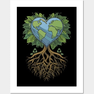 Love Earth Day Heart Environmental Save Our Planet Posters and Art